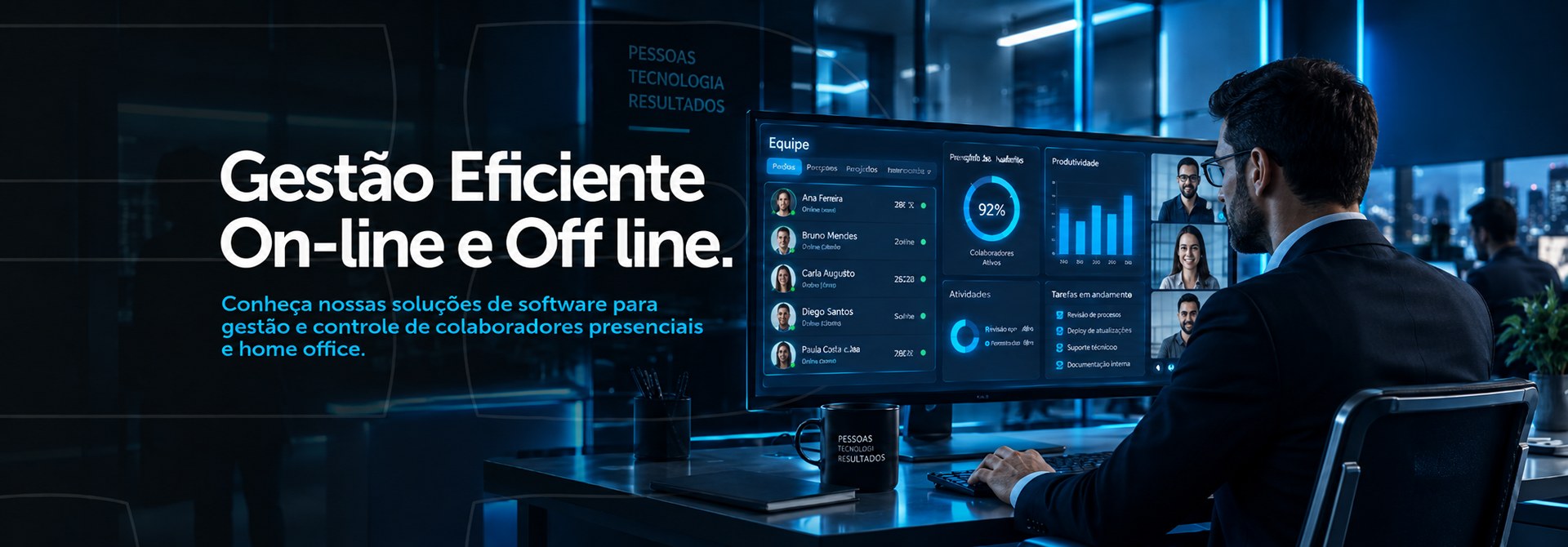 Software de gestão para acompanhar registros e organizar a equipe.